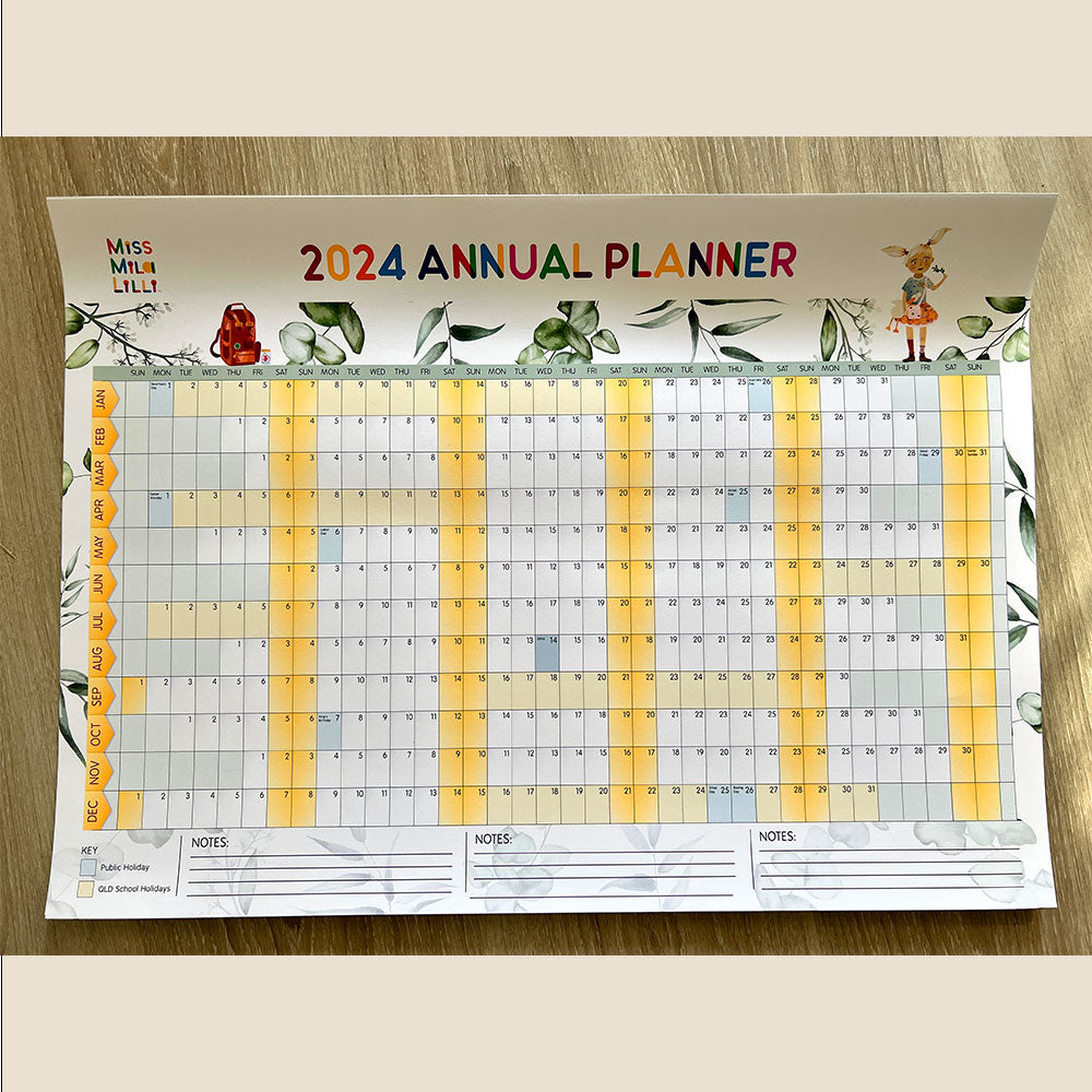 Miss Mila Lilli™ - 2024 Annual Wall Calendar (PRINTED) A1 or A2