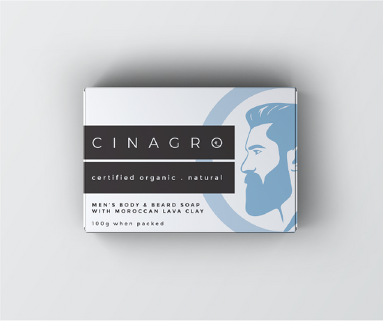 Cinagro: Certified Organic Men’s Body & Beard Soap Bar