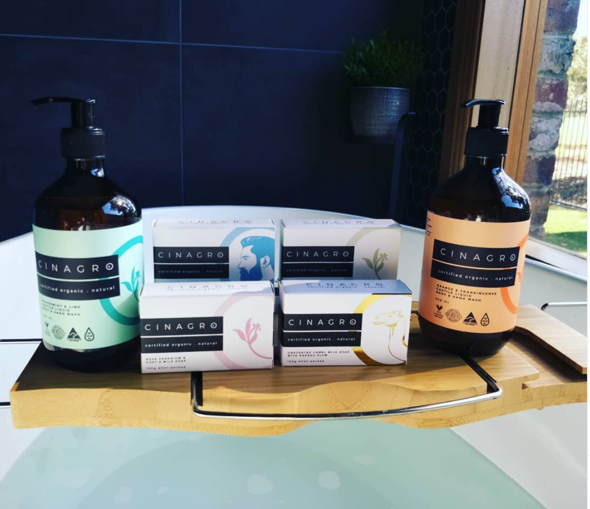 Cinagro: Orange & Frankincense ~ Certified Organic Liquid Castile Body & Hand Wash 500ml