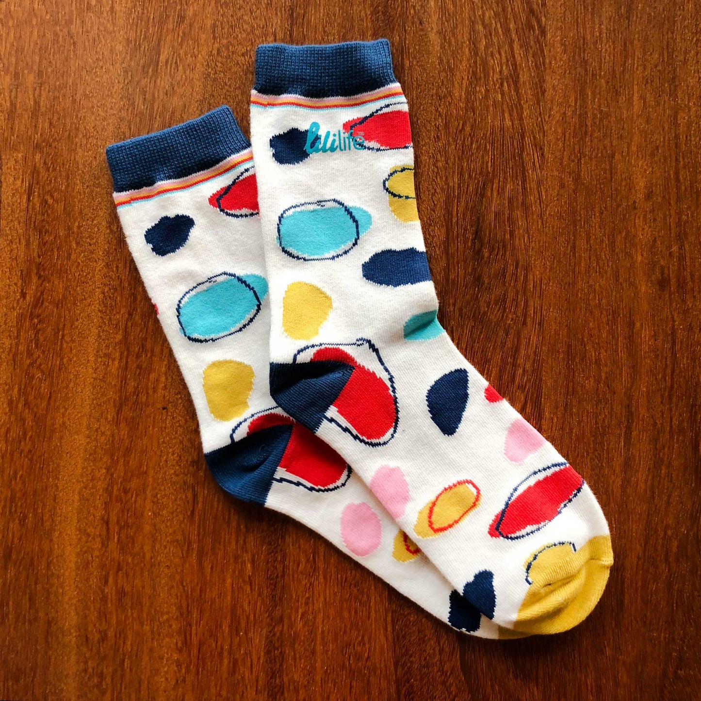 Adult Crew Socks | Coloured Dots