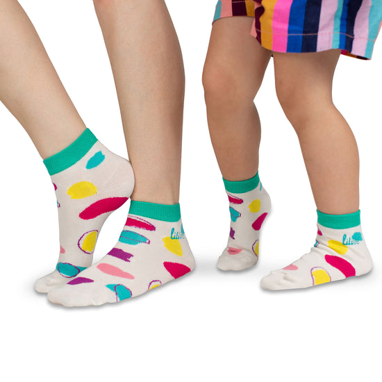Adult Ankle Socks | Coloured Dots