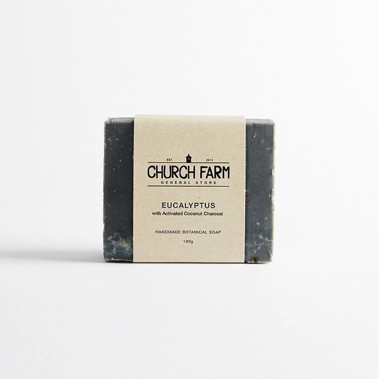 Church Farm Soap - Eucalyptus w Activated Coconut Charcoal