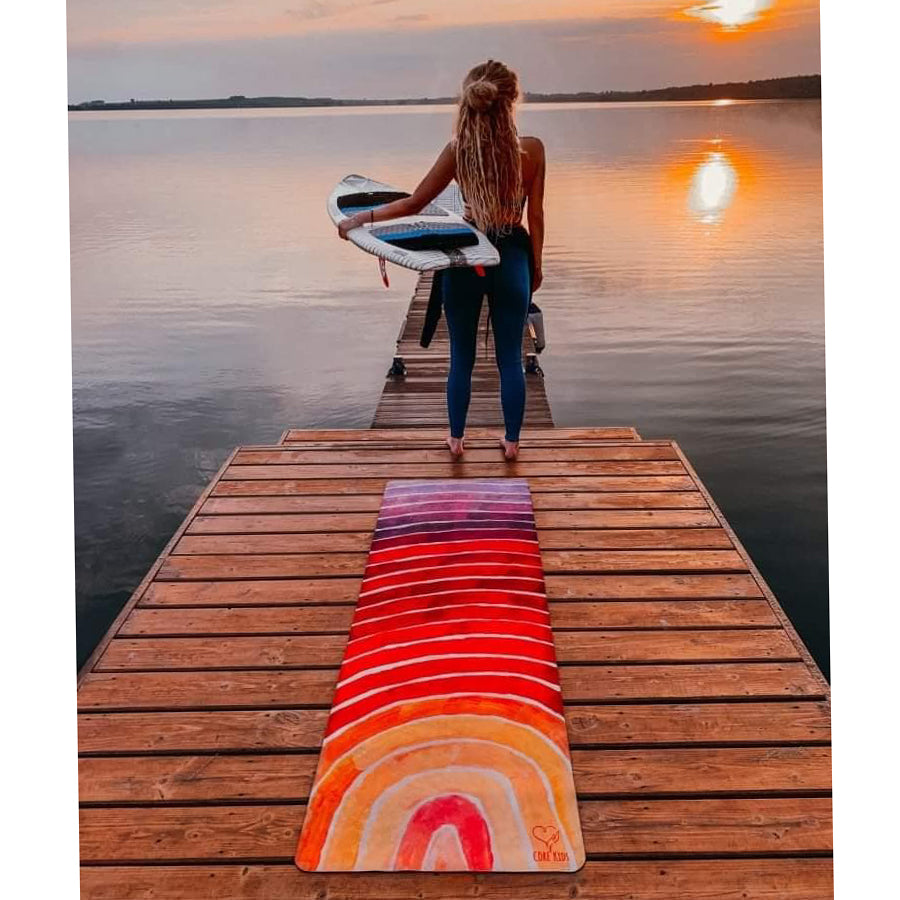 Core Yoga Mats - Lordy Dordie Sunrise Rainbow