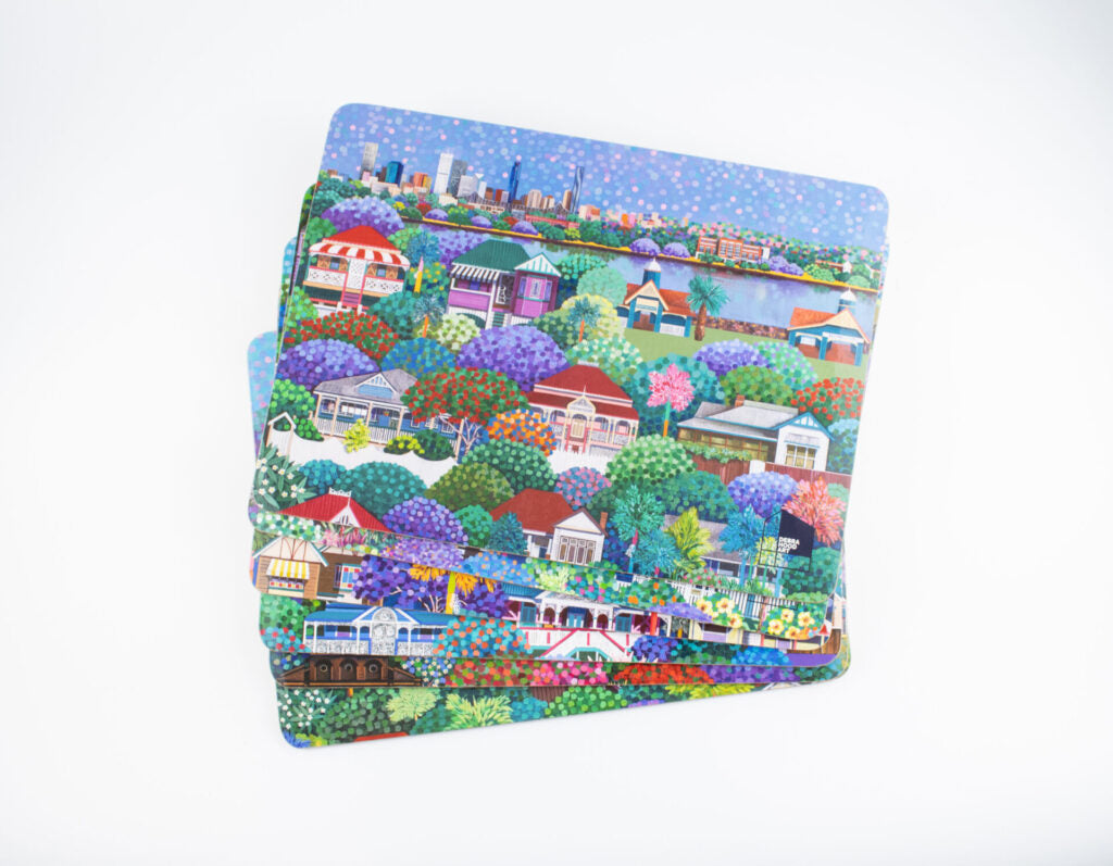 Debra Hood Art - Queenslanders of Brisbane - Placemat Set
