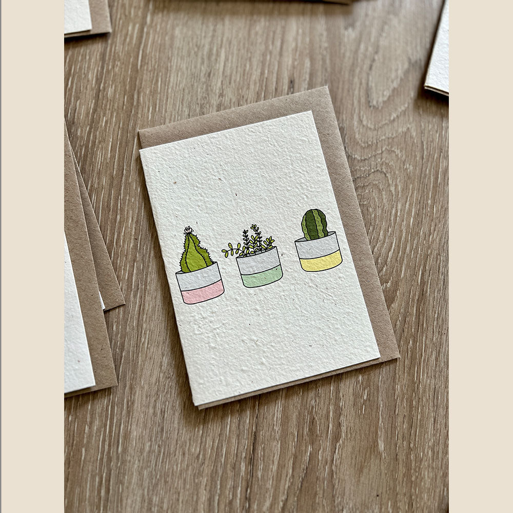 Plantable Card: Cacti  from Rosy Thoughts