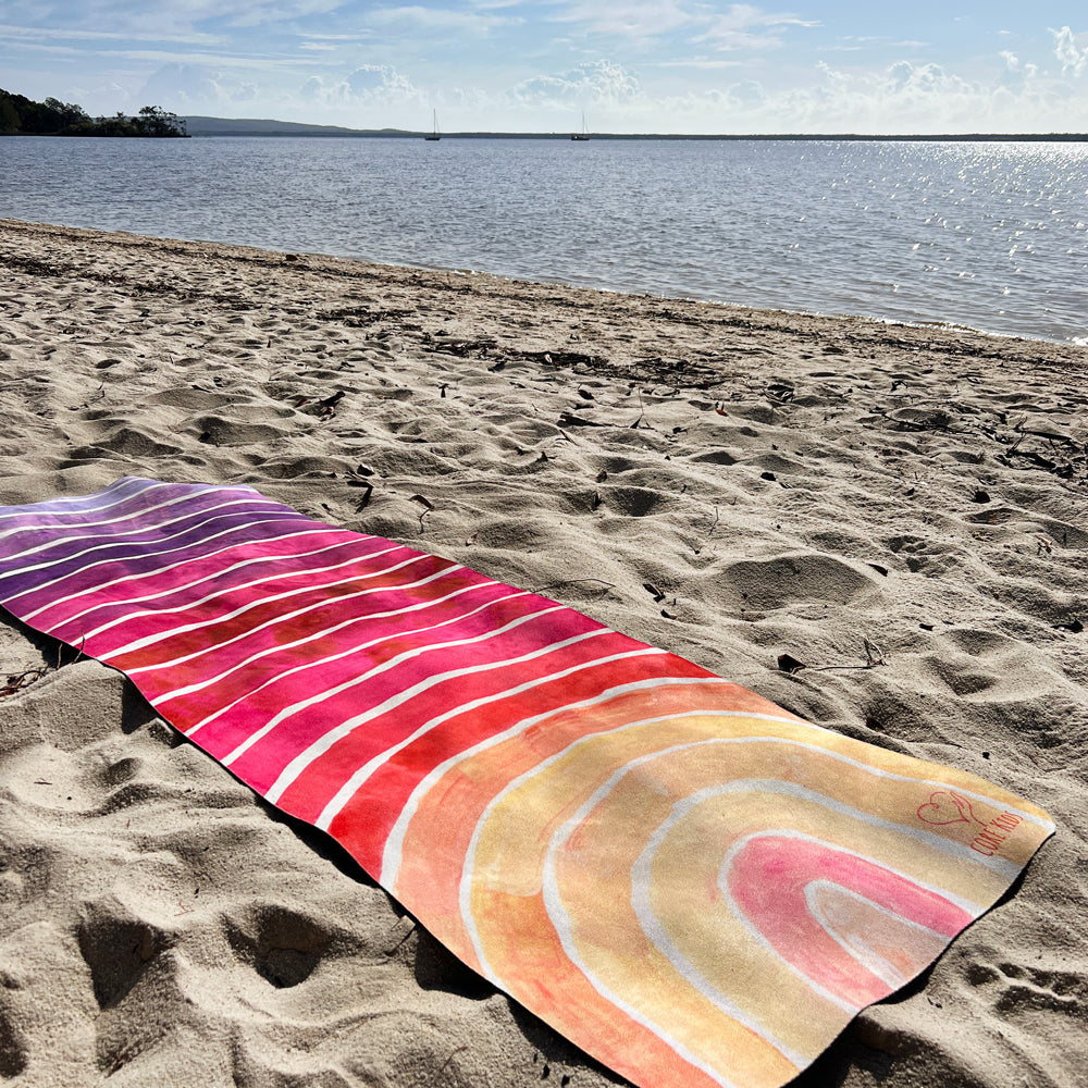 Core Yoga Mats - Lordy Dordie Sunrise Rainbow