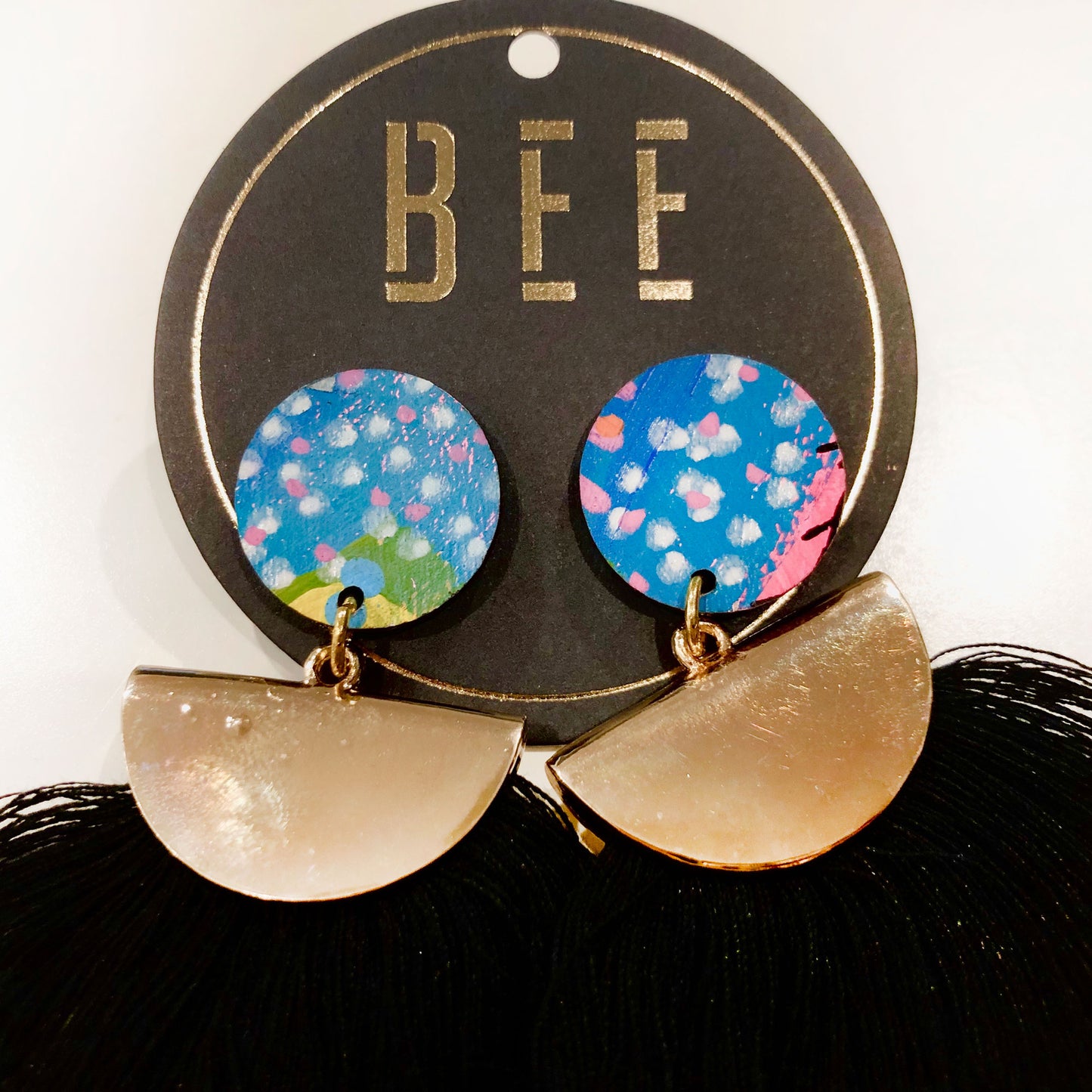 EARRINGS | BEE Emmy Drop Earrings - Blue Dots