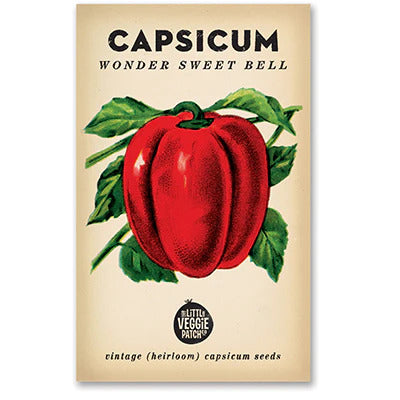Load image into Gallery viewer, Little Veggie Patch Co - Capsicum &amp;#39;Wonder Sweet Bell&amp;#39; Heirloom Seeds
