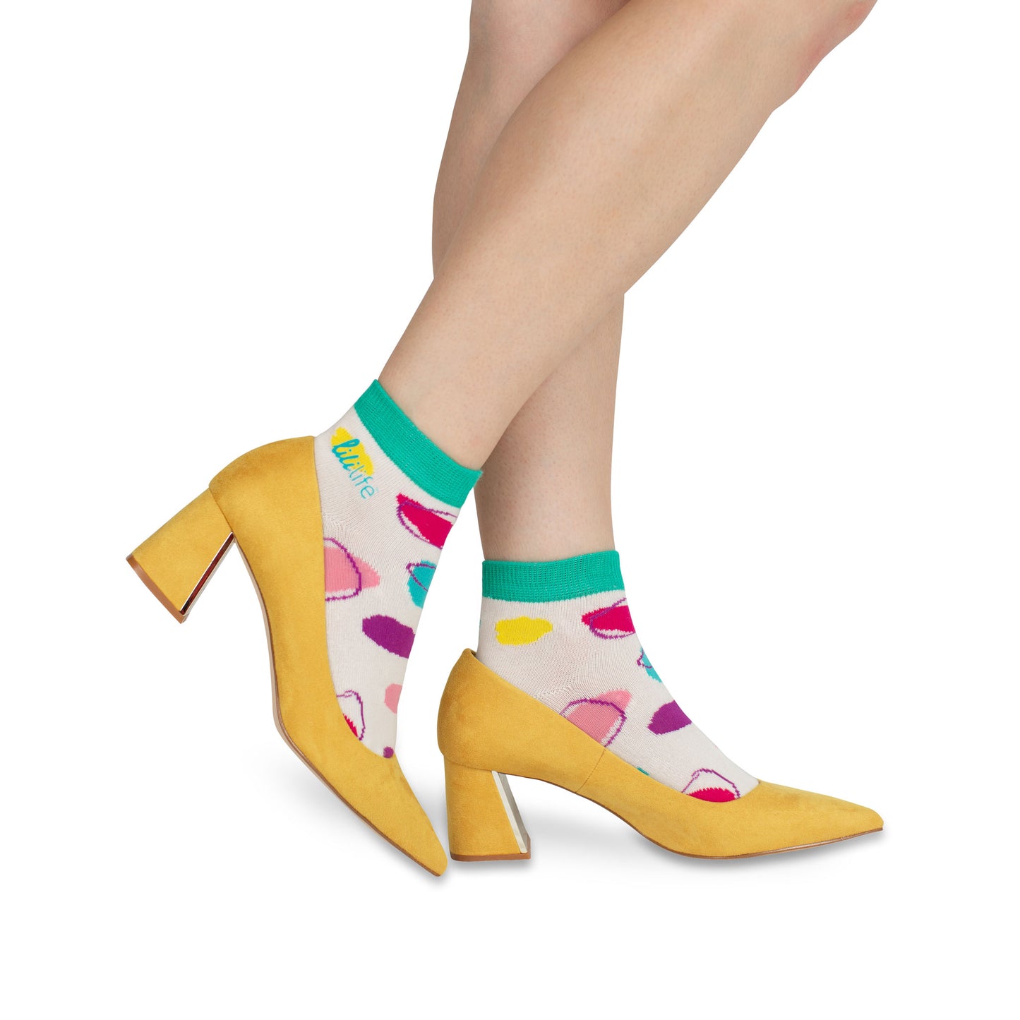 H 'n' H - Coloured Dots Ankle Socks