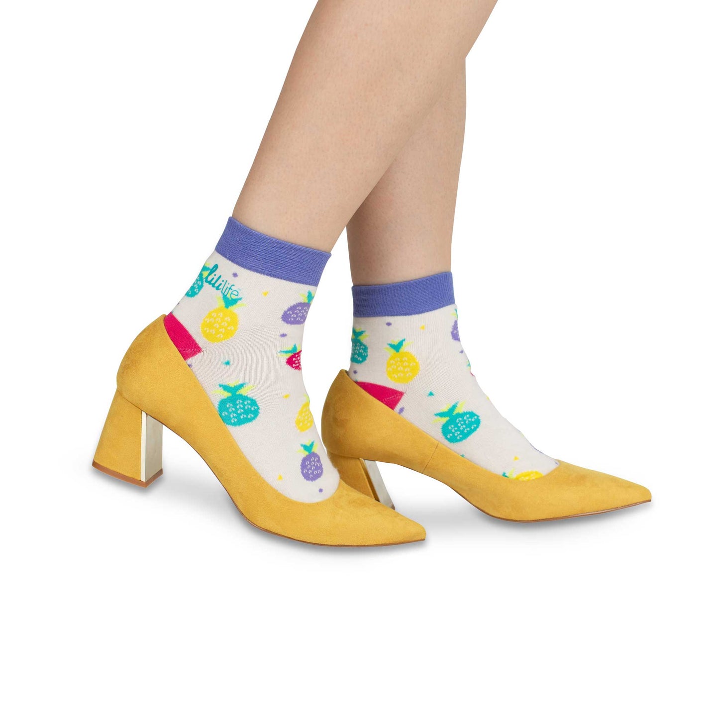 H 'n' H - Coloured Pineapples Ankle Socks
