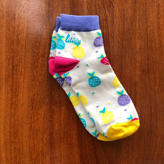 Adult Ankle Socks | Coloured Pineapples