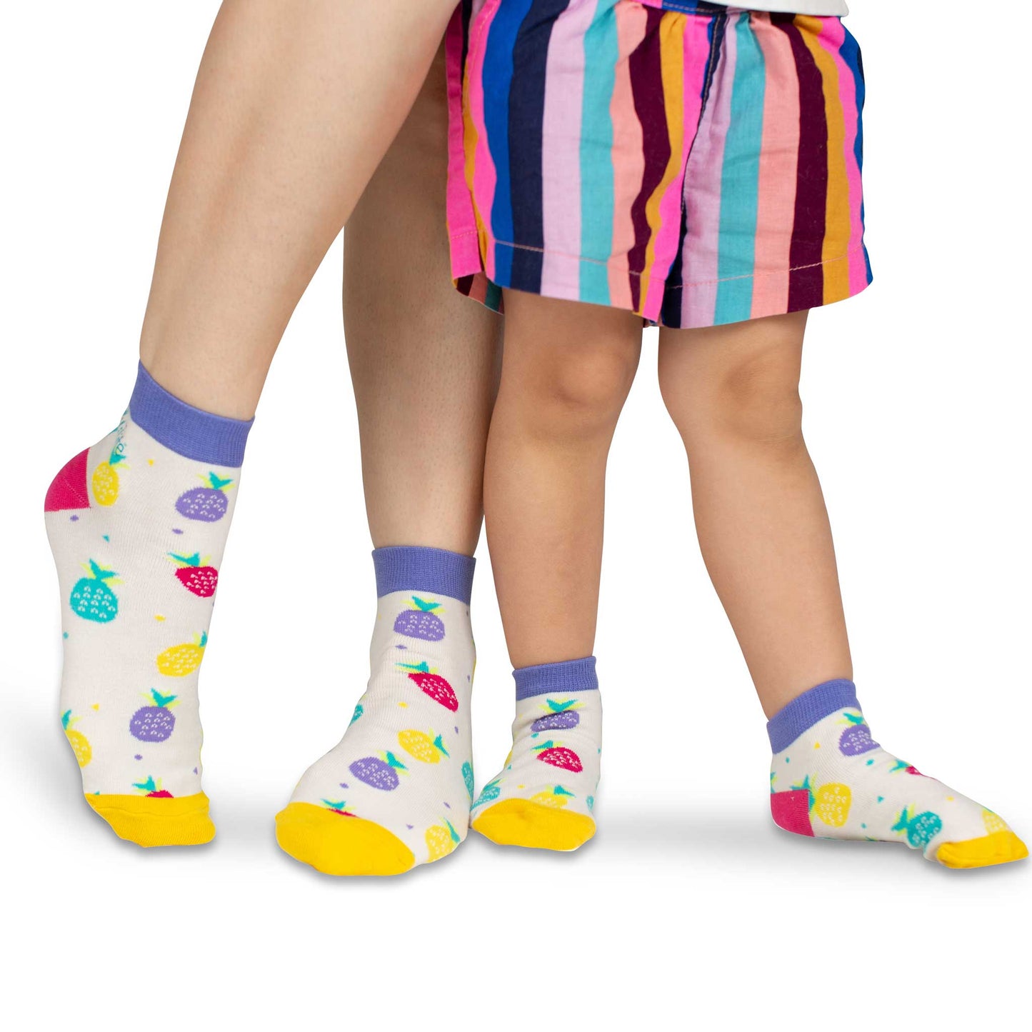 Load image into Gallery viewer, Kids Ankle Socks | Coloured Pineapples
