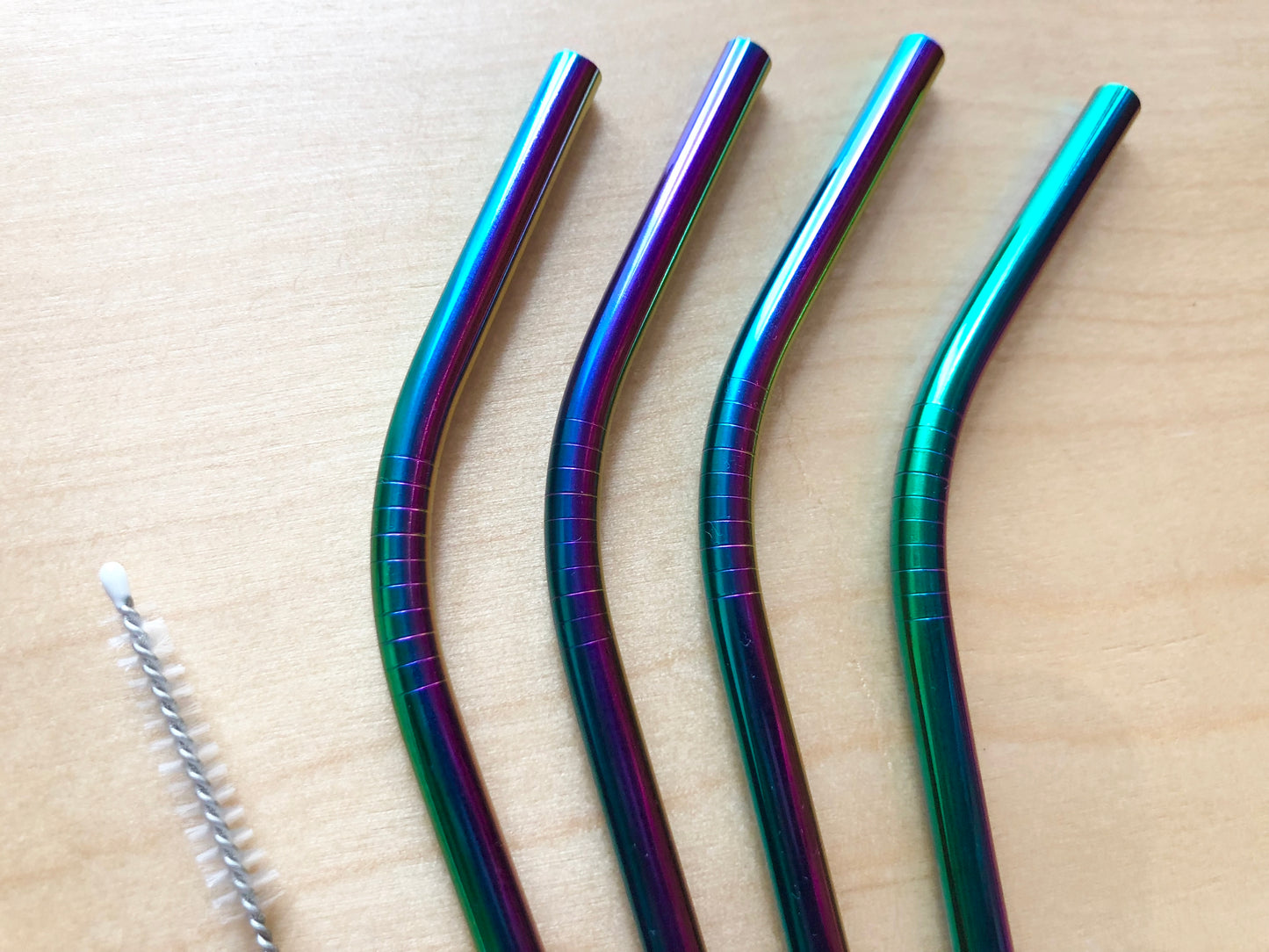 liliLife Iridescent Stainless Steel Straws
