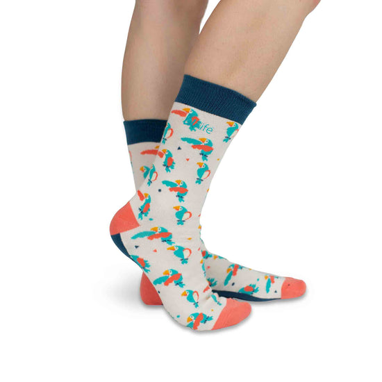 Load image into Gallery viewer, H &amp;#39;n&amp;#39; H - Light Parrot Socks

