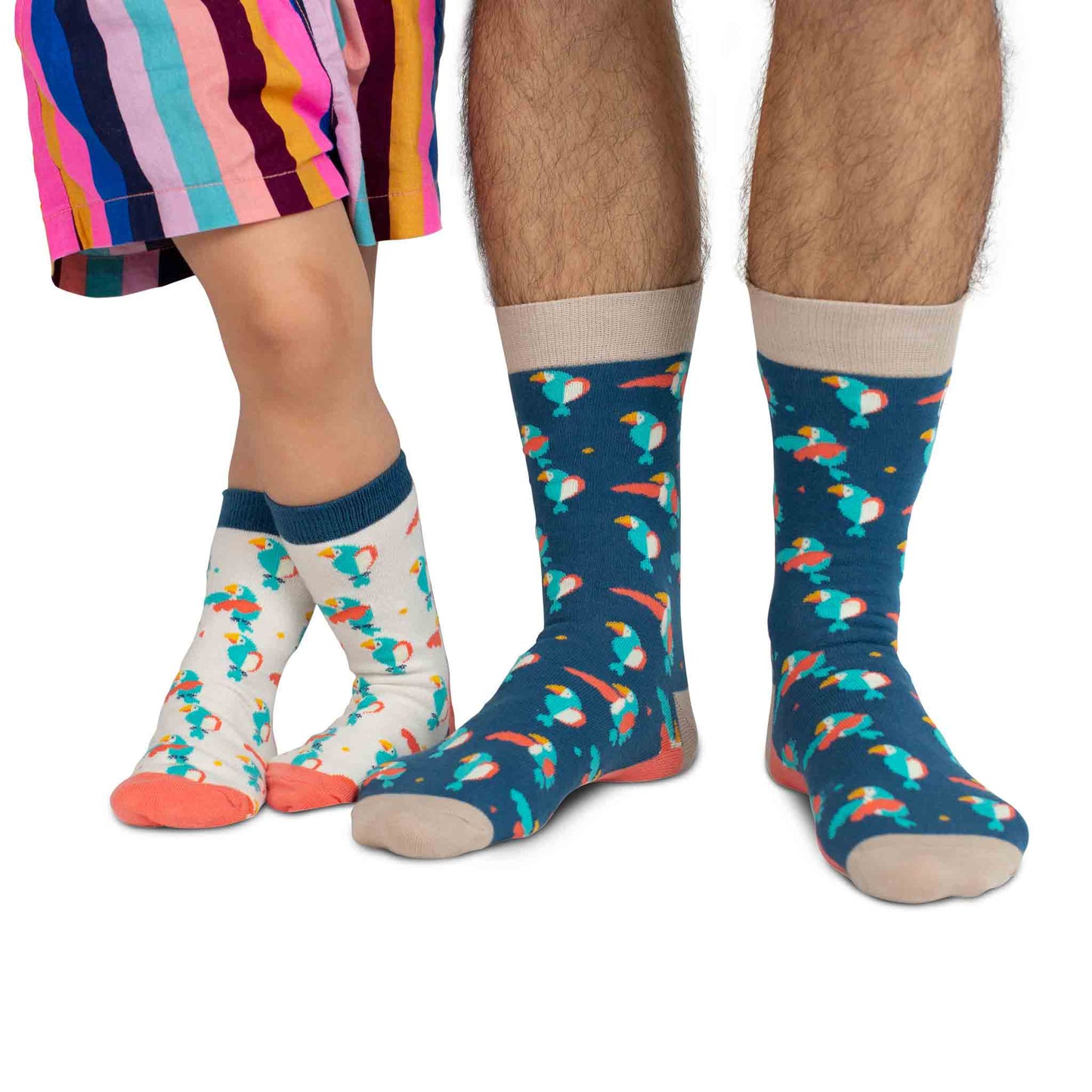 Load image into Gallery viewer, Papa &amp;amp; Me Socks | Parrots
