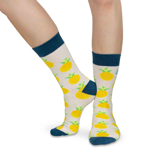 Load image into Gallery viewer, Adult Crew Socks | Pineapples
