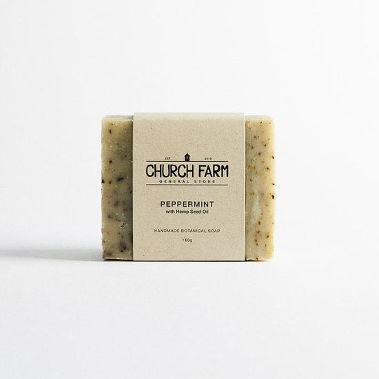 Church Farm Soap - Peppermint w Hemp Seed Oil